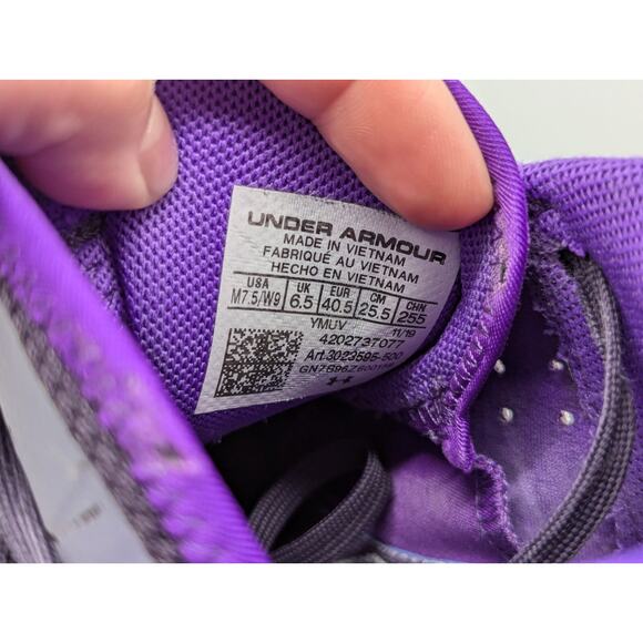 Under Armour Curry 7 IWD Purple Basketball Shoes 3023595-500 Size Men 7.5 W 9 main image 4